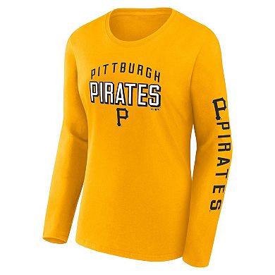 Women's Fanatics Branded Gold/Black Pittsburgh Pirates T-Shirt Combo Pack