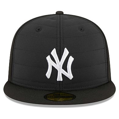 Men's New Era Black New York Yankees Quilt 59FIFTY Fitted Hat