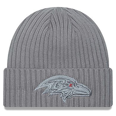 Youth New Era  Gray Baltimore Ravens Color Pack Cuffed Knit Hat