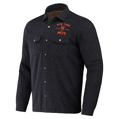 Men's Darius Rucker Collection by Fanatics Black New York Mets RingstopÂ Full-Snap Shacket