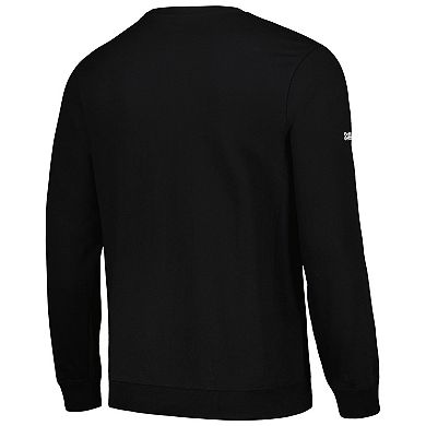 Men's Stitches  Black Miami Marlins Pullover Sweatshirt