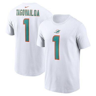 Men's Nike Tua Tagovailoa White Miami Dolphins Player Name & Number T-Shirt