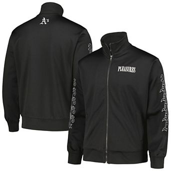 Men's Black Oakland Athletics Pitcher Full-Zip Track Jacket