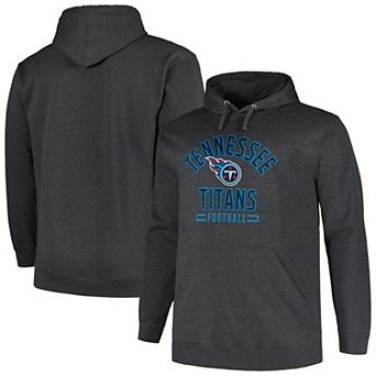 Men's Fanatics Branded Heather Charcoal Tennessee Titans Big & Tall Pullover Hoodie