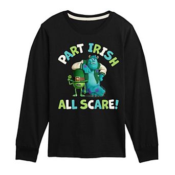 Disney / Pixar’s Monster's Inc. Boys 8-20 Part Irish All Scare Long Sleeve Graphic Tee
