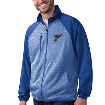 Men's G-III Sports by Carl Banks Blue St. Louis Blues Runners Raglan Full-Zip Track Jacket