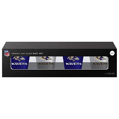 Baltimore Ravens Four-Pack Shot Glass Set