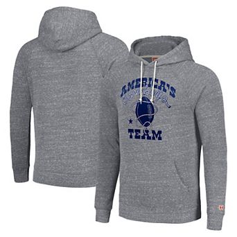 Men's Homage Gray Dallas Cowboys America's Team Hyperlocal Raglan Pullover Hoodie