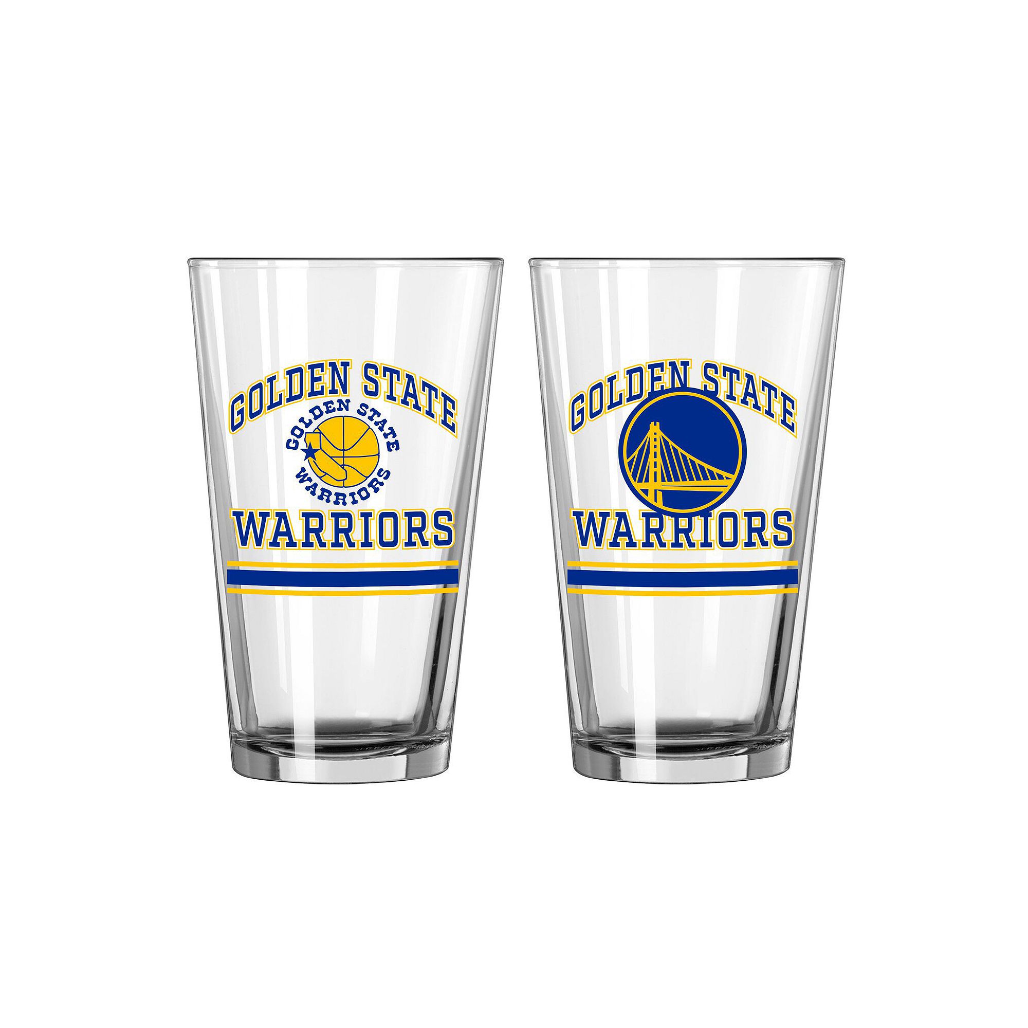 Golden State Warriors 16oz. Pint Glass Two Pack, Team