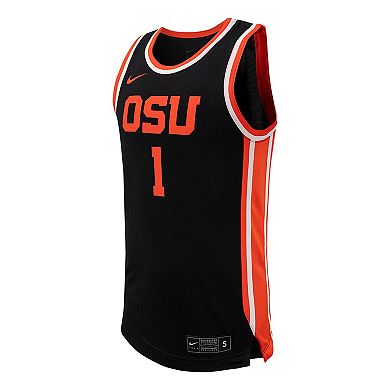 Men's Nike #1 Black Oregon State Beavers Replica Basketball Jersey