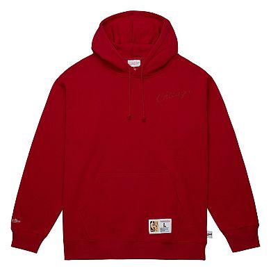 Men's Mitchell & Ness Red Chicago Bulls Hardwood Classics Tonal Pullover Hoodie