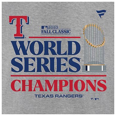 Men's Fanatics Branded  Heather Gray Texas Rangers 2023 World Series Champions Locker Room Big & Tall T-Shirt