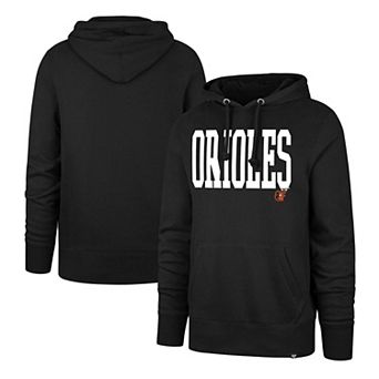 Men's '47 Black Baltimore Orioles Dime Headline Pullover Hoodie