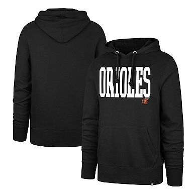 Men's '47 Black Baltimore Orioles Dime Headline Pullover Hoodie