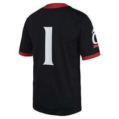 Men's Nike #1 Black Cincinnati Bearcats Untouchable Football Jersey
