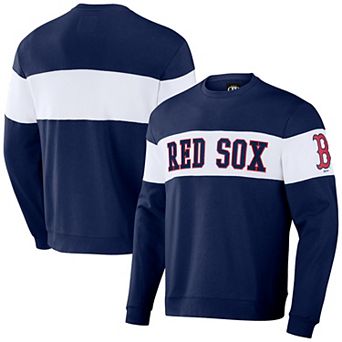 Men's Darius Rucker Collection by Fanatics Navy Boston Red Sox Stripe Pullover Sweatshirt