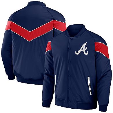 Men's Darius Rucker Collection by Fanatics Navy Atlanta Braves Baseball Raglan Full-Snap Jacket