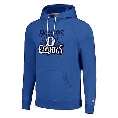 Unisex Homage Royal Dallas Cowboys Hyperlocal Raglan Pullover Hoodie