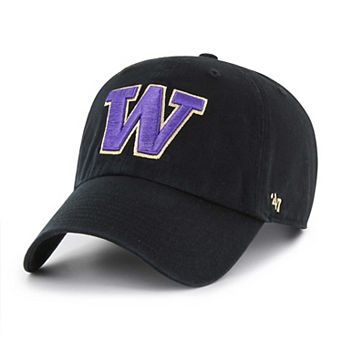 Men's '47 Black Washington Huskies Clean Up Adjustable Hat
