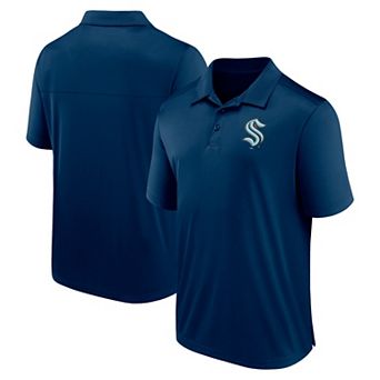 Men's Fanatics Branded Deep Sea Blue Seattle Kraken Left Side Block Polo