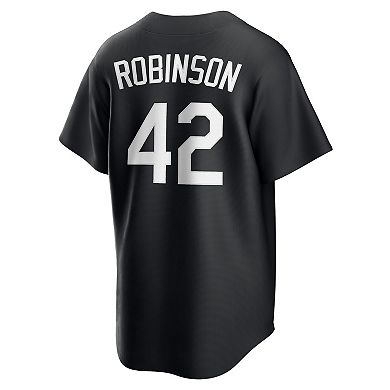 Men's Nike Jackie Robinson Black Brooklyn Dodgers Official Replica ...