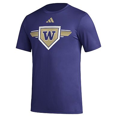 Men's adidas Purple Washington Huskies 2023/24 AEROREADY Homeland Plate Pregame T-Shirt