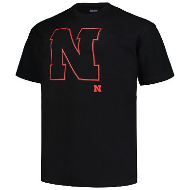 Men's Profile Black Nebraska Huskers Big & Tall Pop T-Shirt