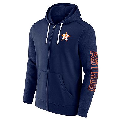 Men's Fanatics Branded Navy Houston Astros Offensive Line Up Lightweight Full-Zip Hoodie