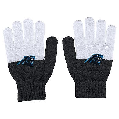 Women's WEAR by Erin Andrews Carolina Panthers Color-Block Gloves
