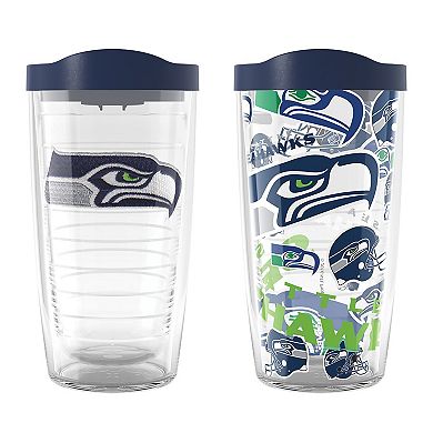 Tervis Seattle Seahawks Two-Pack 16oz. Allover Classic Tumbler Set