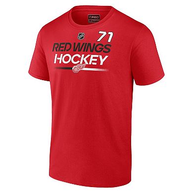 Men's Fanatics Branded Dylan Larkin Red Detroit Red Wings Authentic Pro Prime Name & Number T-Shirt