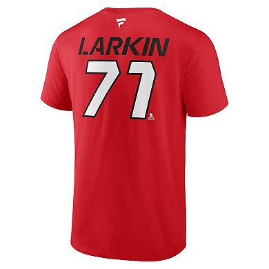 Men's Fanatics Branded Dylan Larkin Red Detroit Red Wings Authentic Pro Prime Name & Number T-Shirt
