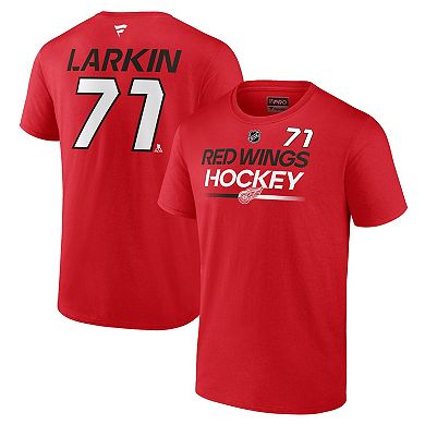 Men's Fanatics Branded Dylan Larkin Red Detroit Red Wings Authentic Pro Prime Name & Number T-Shirt