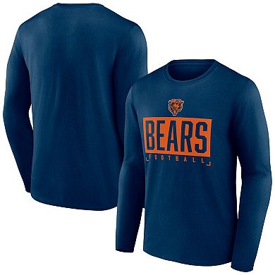 Men's Fanatics Branded Navy Chicago Bears Big & Tall Wordmark Long 