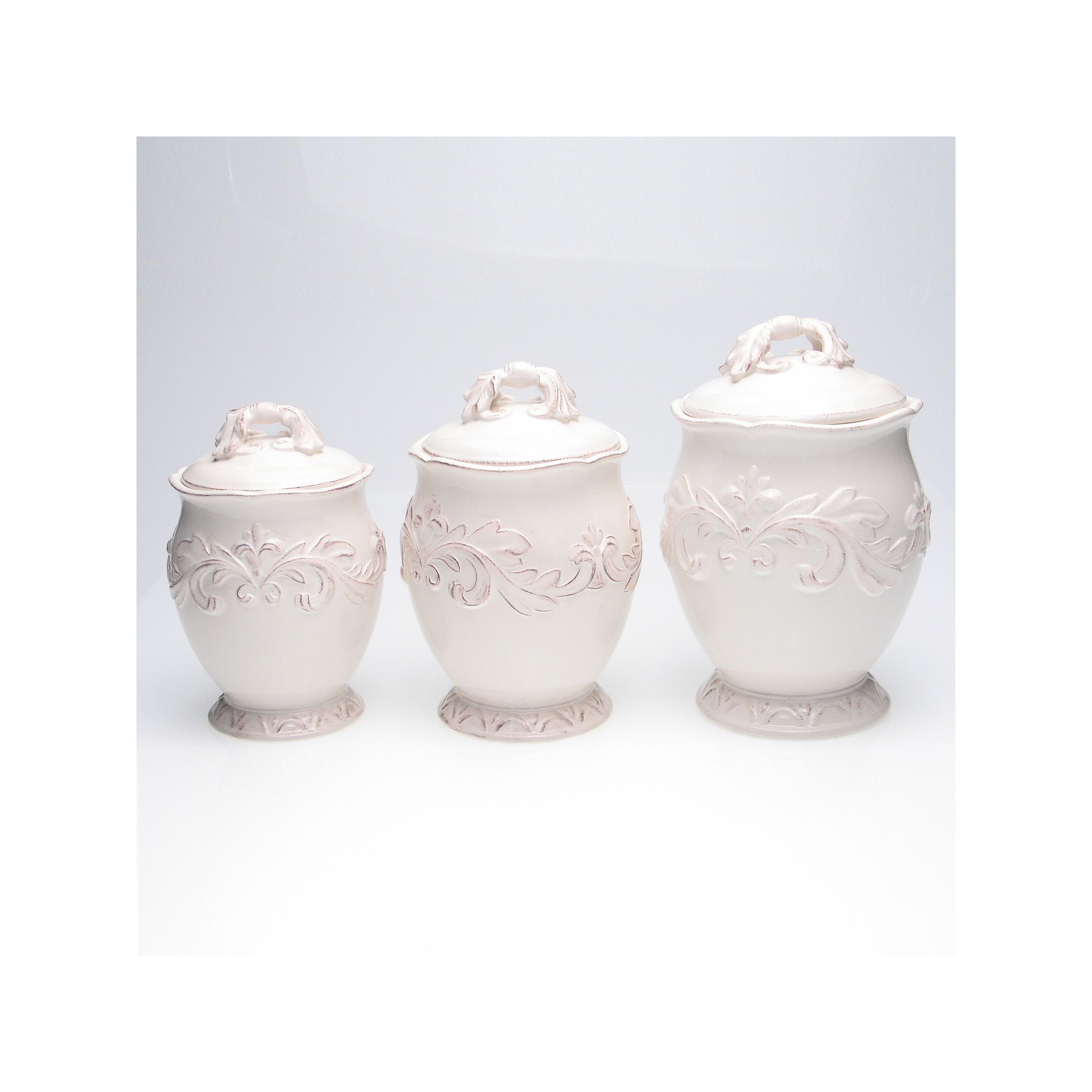 Certified International Firenze 3-pc. Ivory Kitchen Canister Set