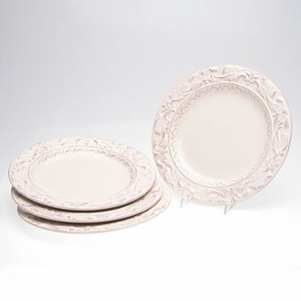 Certified International Firenze Ivory 4 pc Dinner Plate Set