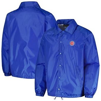 Men's Dunbrooke Royal Chicago Cubs Coach's Raglan Full-Snap Windbreaker Jacket