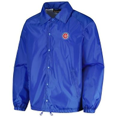 Men's Dunbrooke Royal Chicago Cubs Coach's Raglan Full-Snap Windbreaker Jacket