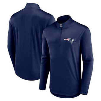 Men's Fanatics Branded Navy New England Patriots Quarterback Quarter-Zip Top