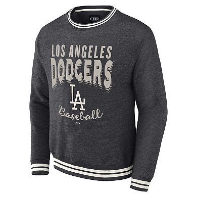 Men's Darius Rucker Collection by Fanatics  Heather Charcoal Los Angeles Dodgers Vintage Pullover Sweatshirt