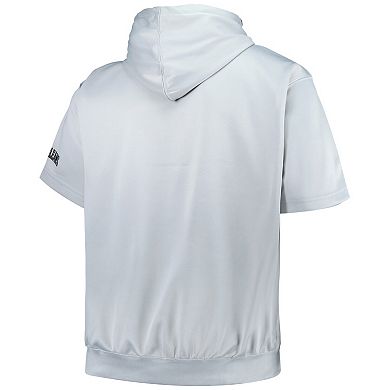 Men's Fanatics Branded Silver New Orleans Pelicans Big & Tall Logo Pullover Hoodie