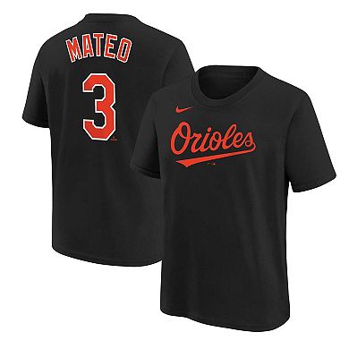 Youth Nike Jorge Mateo Black Baltimore Orioles Player Name & Number T-Shirt