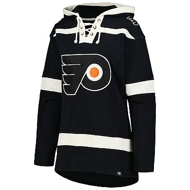 Women's '47 Black Philadelphia Flyers Superior Lacer Pullover Hoodie