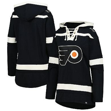 Women's '47 Black Philadelphia Flyers Superior Lacer Pullover Hoodie