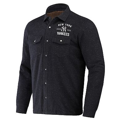 Men's Darius Rucker Collection by Fanatics Black New York Yankees Ringstop Full-Snap Shacket