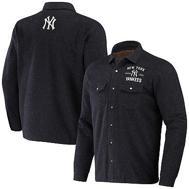 Men's Darius Rucker Collection by Fanatics Black New York Yankees Ringstop Full-Snap Shacket