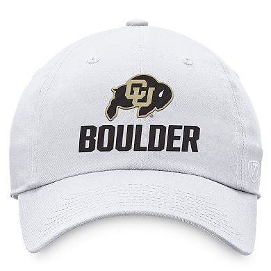 Men's Top of the World White Colorado Buffaloes Adjustable Hat