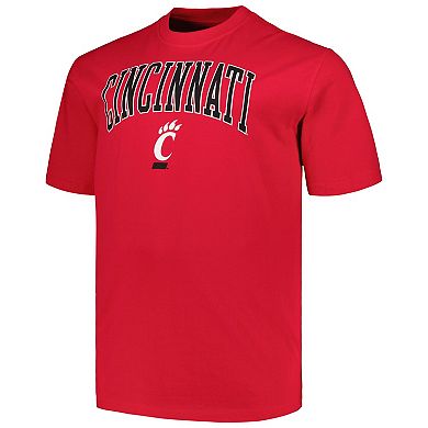 Men's Champion Red Cincinnati Bearcats Big & Tall Arch Over Logo T-Shirt