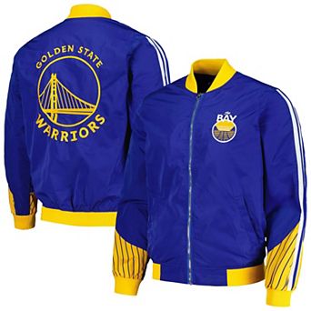 Men's JH Design Royal Golden State Warriors Full-Zip Bomber Jacket