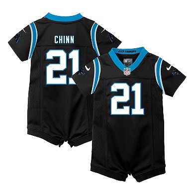Newborn Nike Jeremy Chinn Black Carolina Panthers Romper Game Jersey